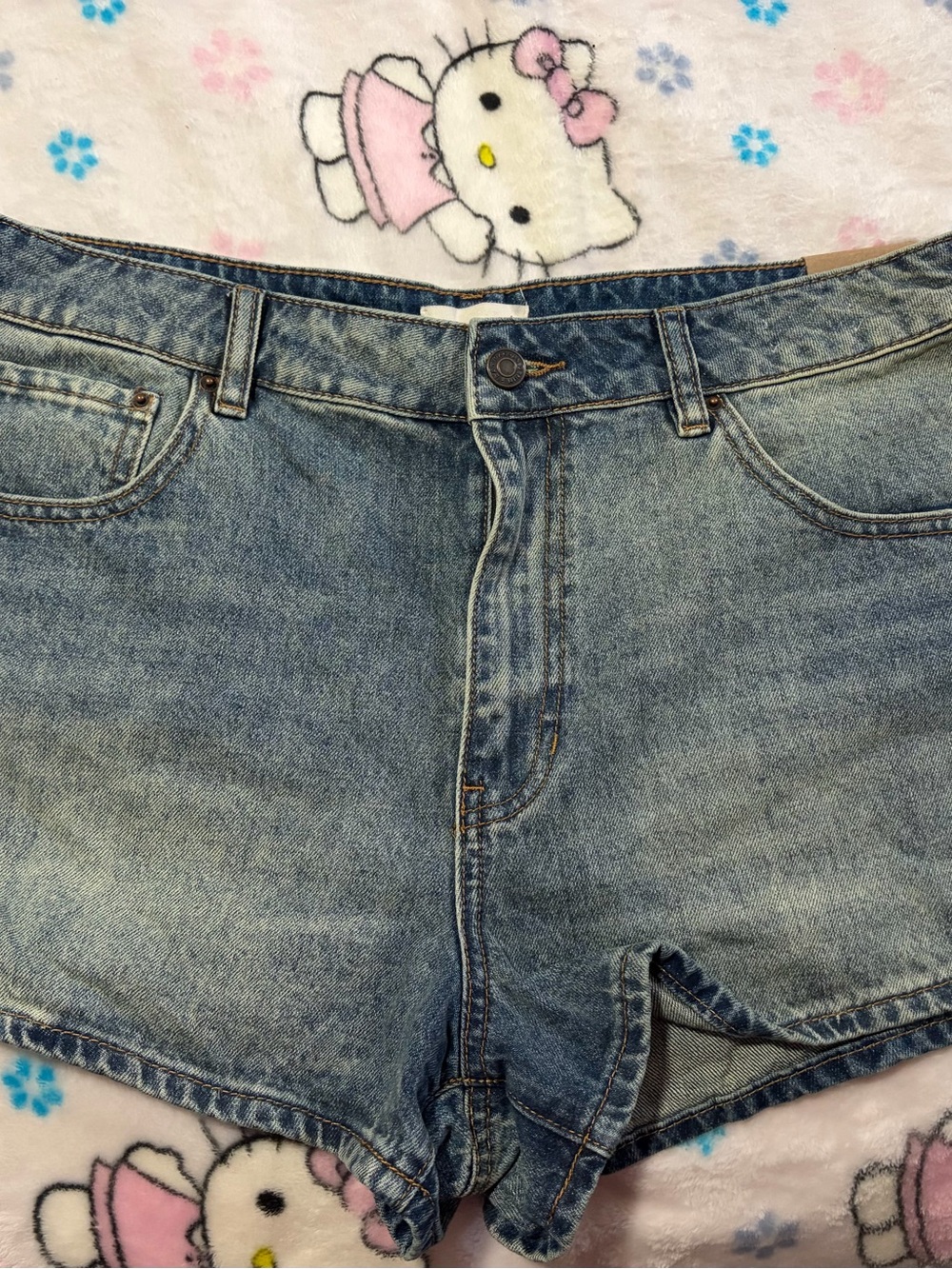 PacSun Women's Light Blue High-Rise Denim Shorts